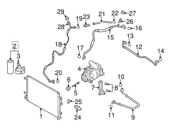 Audi A/C Receiver Drier 8E0820193Q